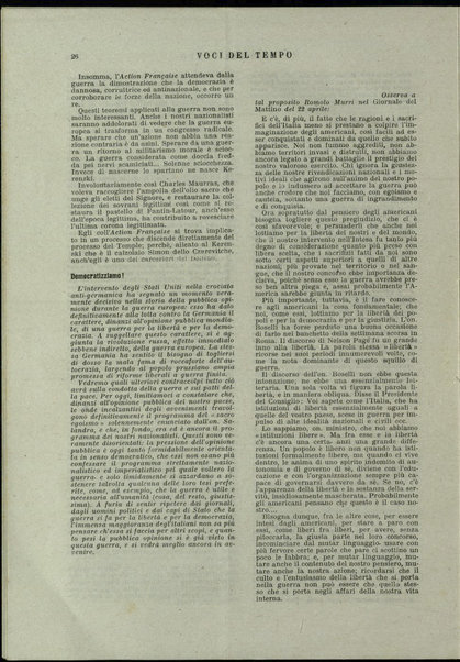 Voci del tempo : rassegna contemporanea politica e finanziaria e rivista delle riviste